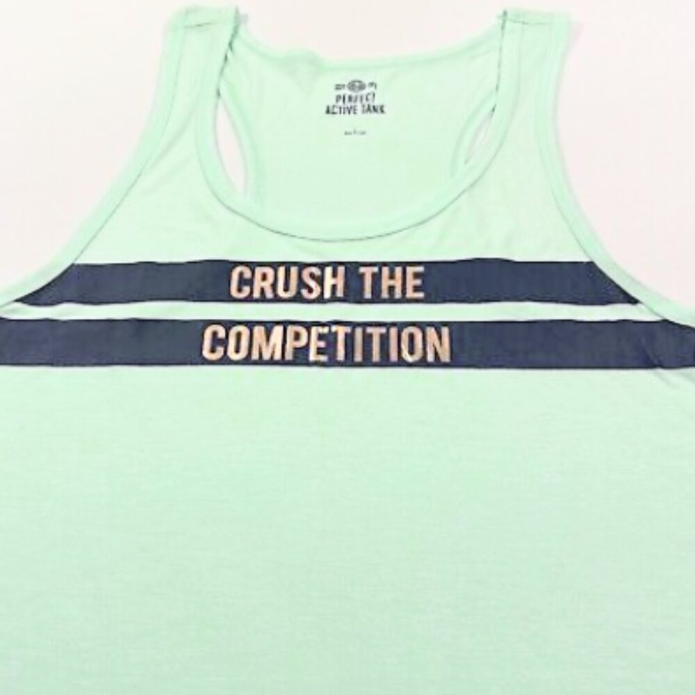 Brand New SO “CRUSH THE COMPETITION” PERFECT ACTIVE GRAPHIC RACER-BACK TANK